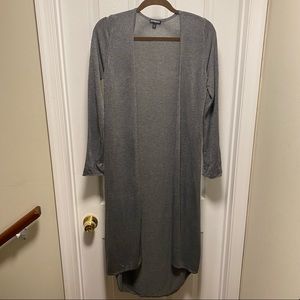 Express Long Gray Cardigan